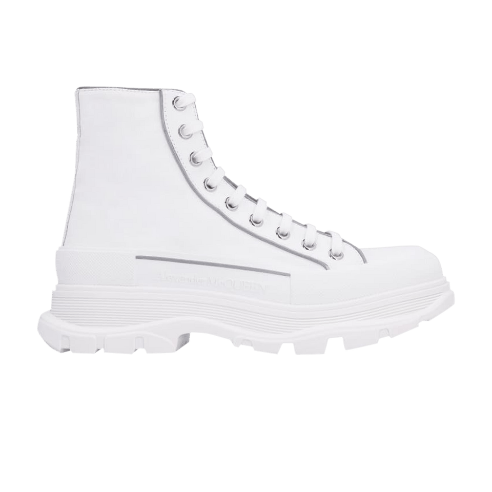 Alexander McQueen Tread Slick Boot White Silver