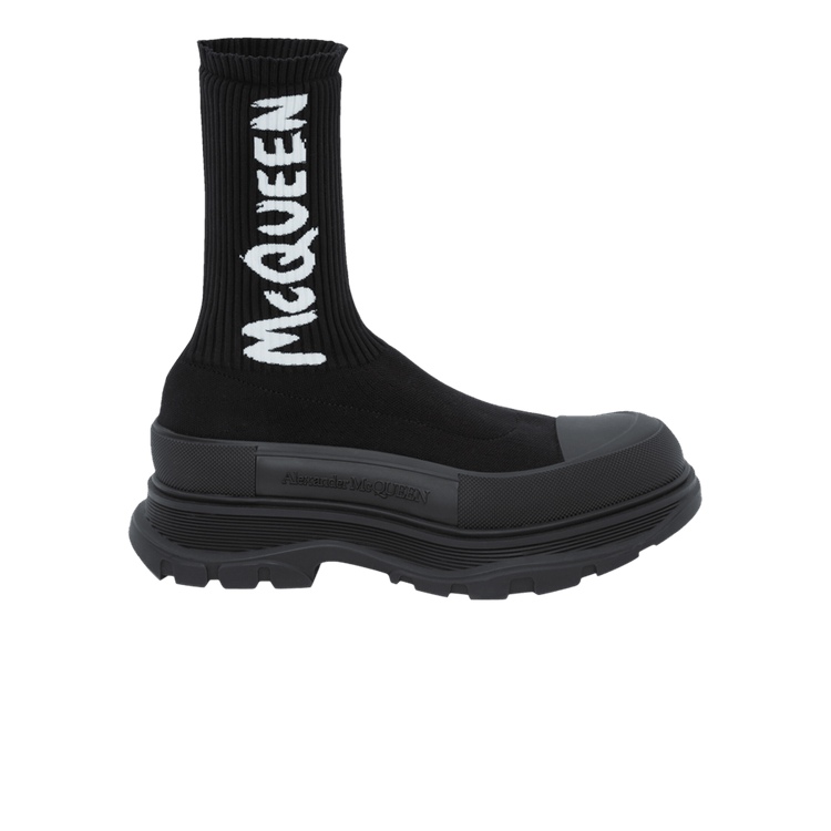 Alexander McQueen Tread Slick Boot Black Graffiti