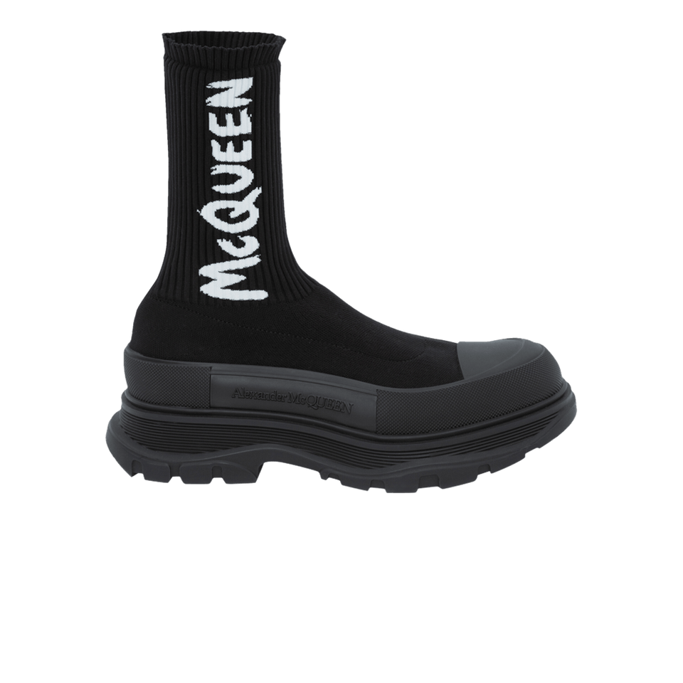 Alexander McQueen Tread Slick Boot Black Graffiti