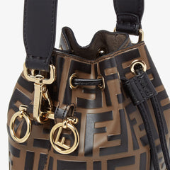 Brown leather mini-bag