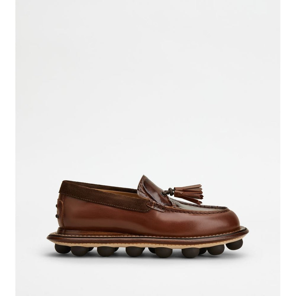 Tods Loafers In Leather Brown Womens