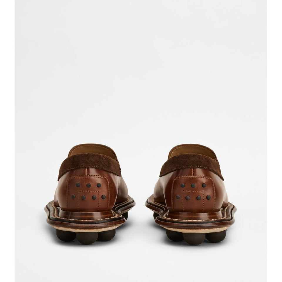 Tods Loafers In Leather Brown Womens
