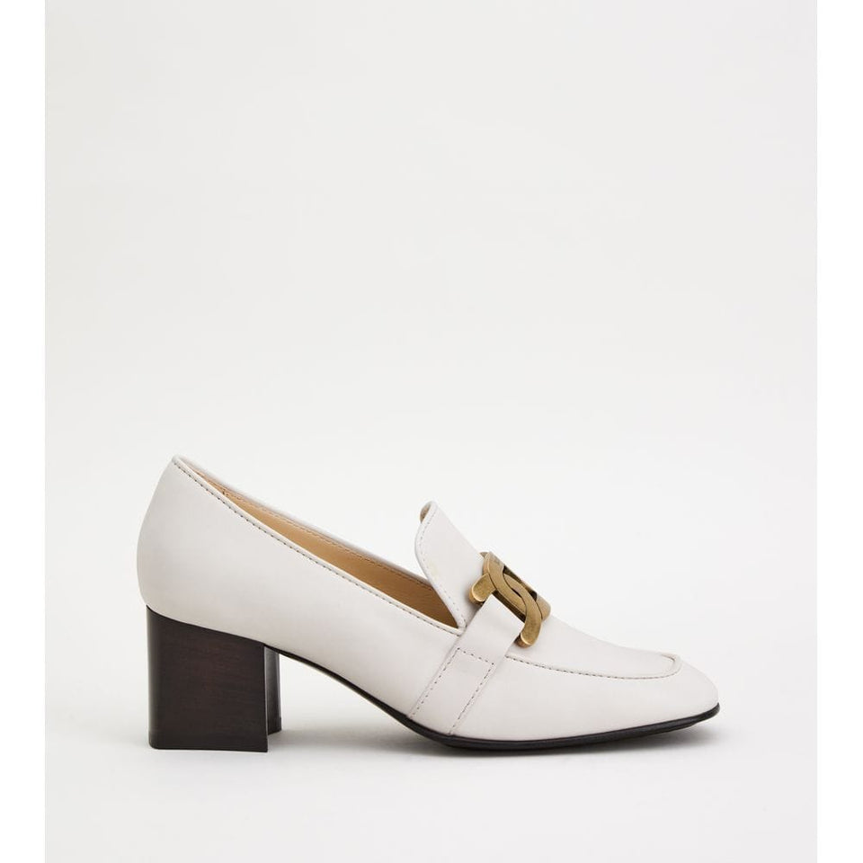 Tods Kate Pumps In Leather White Womens