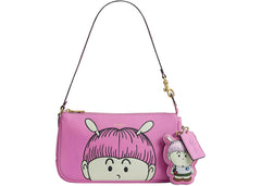 Coach X Brain Dead Plaza Bag With Xerx Alien And Charm Brass/Pink Multi