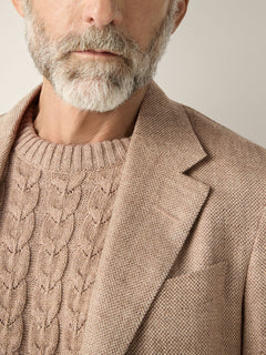 Zegna Beige Silk And Linen Jacket