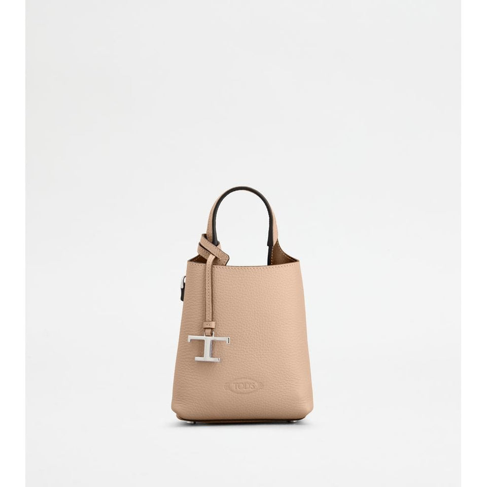 Tods Micro Bag In Leather Pink