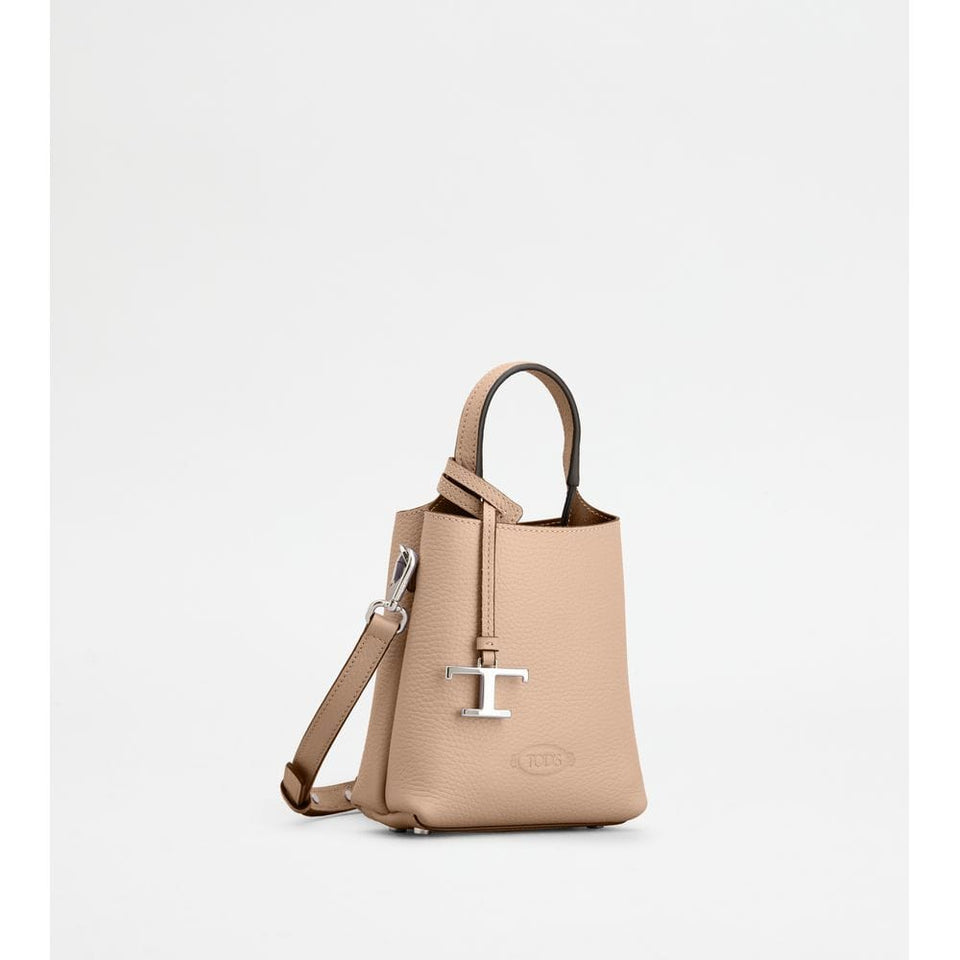 Tods Micro Bag In Leather Pink