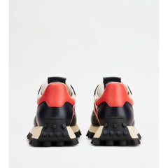 Sneakers Tods 1T In Leather And Fabric Blue Red White Womens