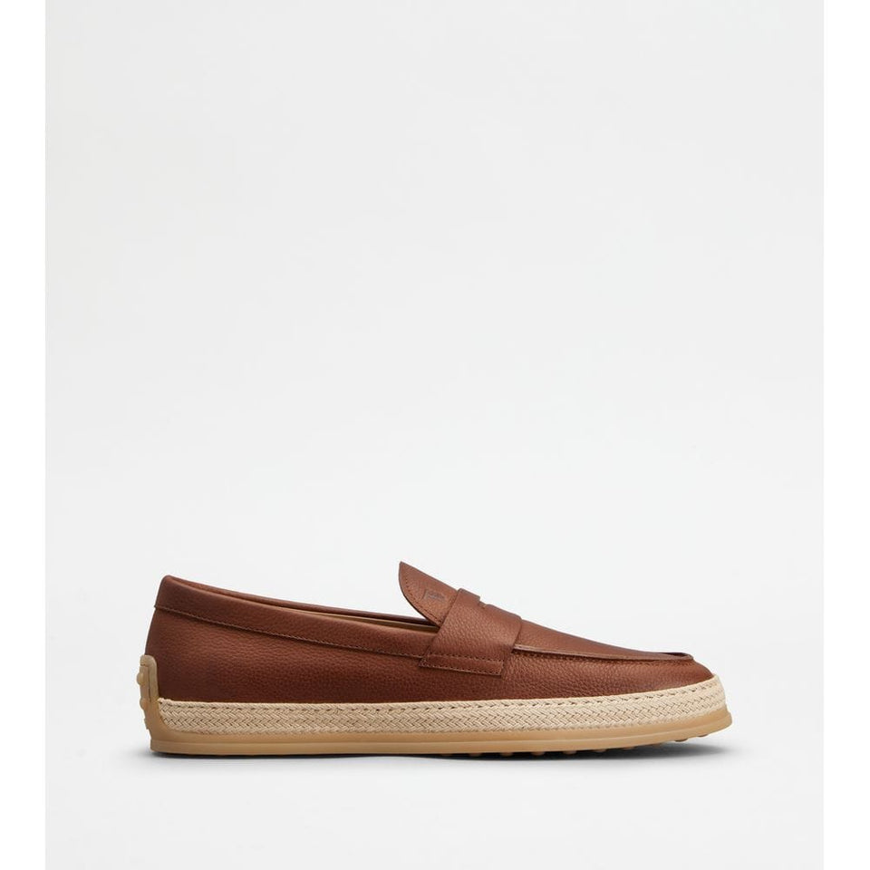 Tods Loafers In Leather Brown Mens