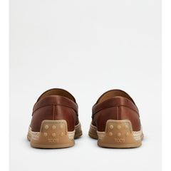 Tods Loafers In Leather Brown Mens