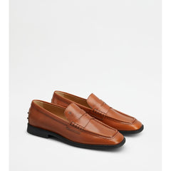 Tods Loafers In Leather Brown Womens