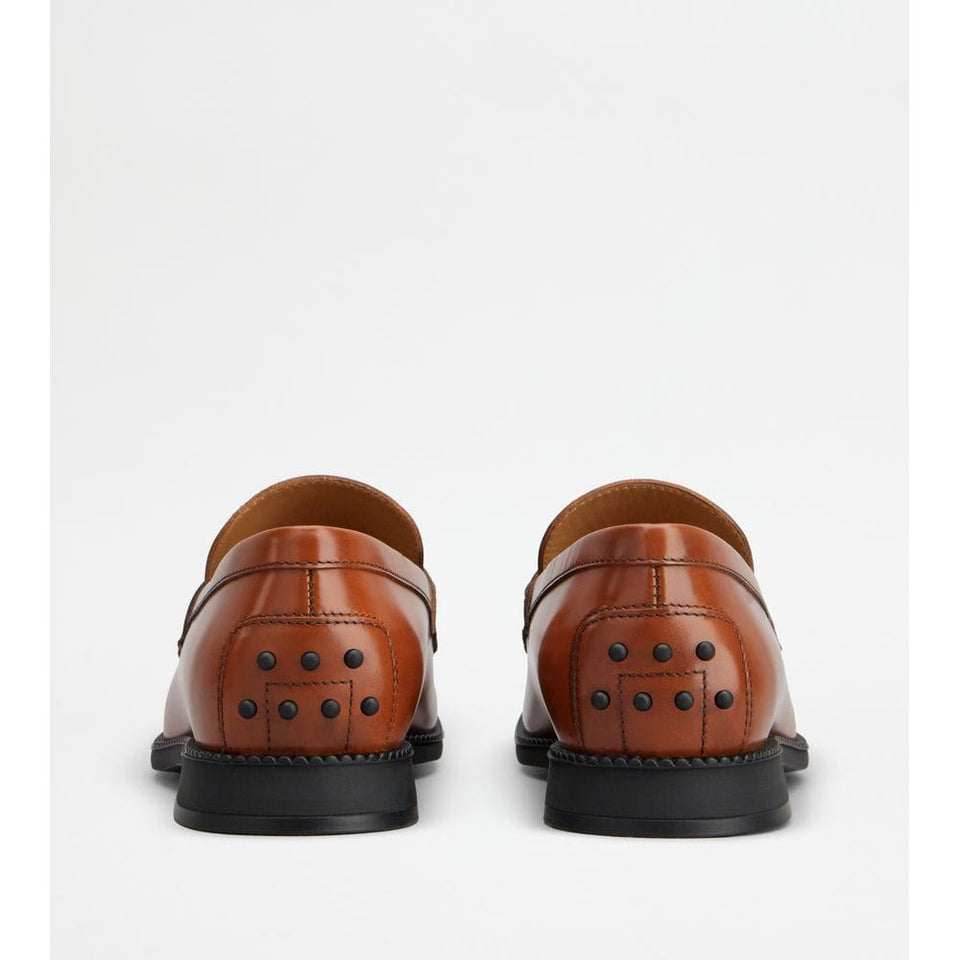 Tods Loafers In Leather Brown Womens