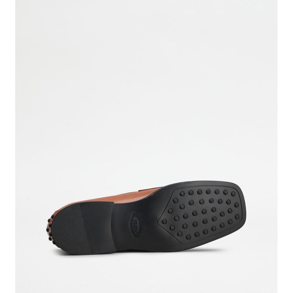 Tods Loafers In Leather Brown Womens
