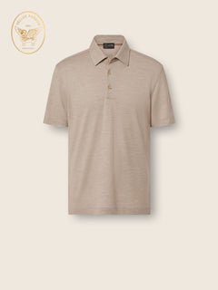 Zegna Light Taupe Vellus Aureum Polo Shirt