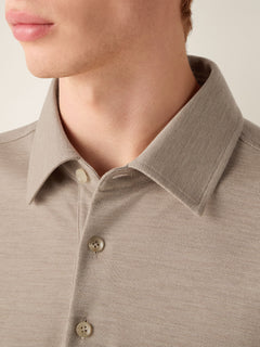 Zegna Light Taupe Vellus Aureum Polo Shirt