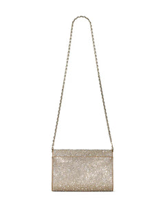 Curve embellished shoulder bag