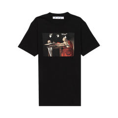 Off-White Caravaggio Shorts-Sleeve Slim T-Shirt Black/Red