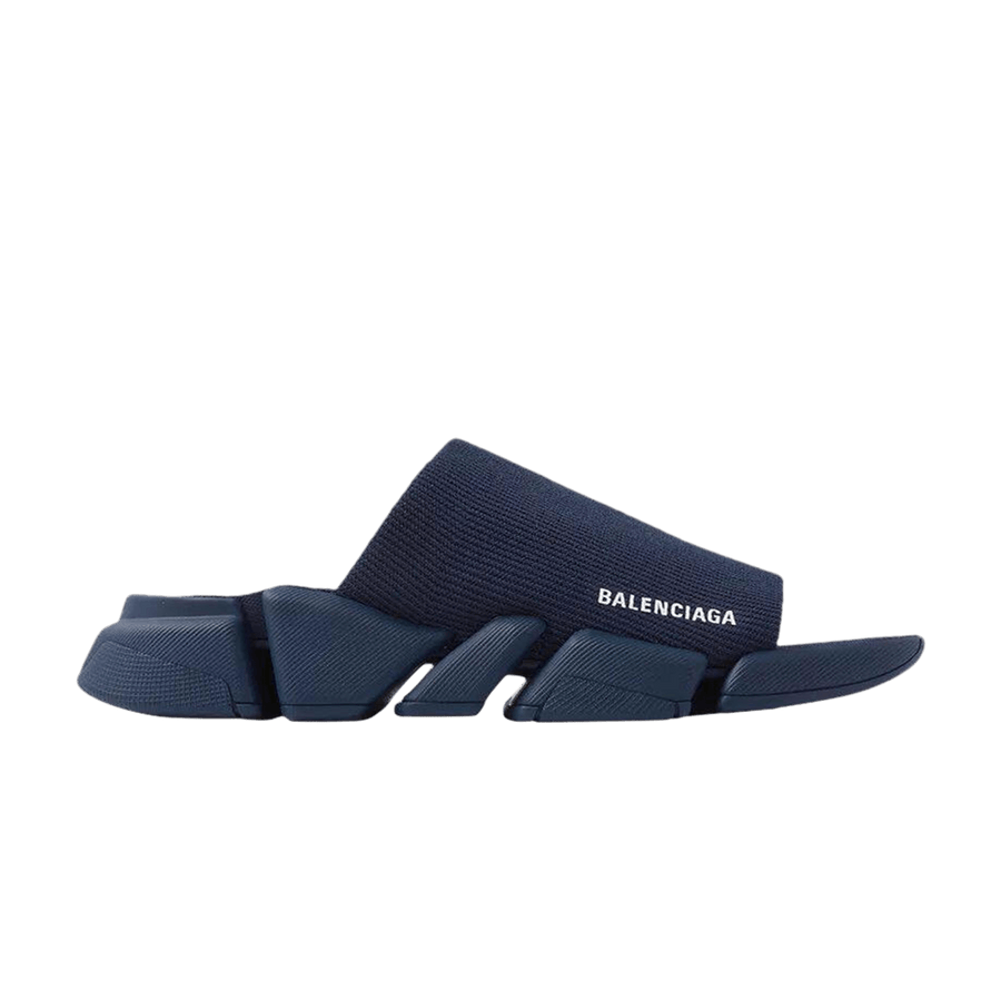 Balenciaga Speed 2.0 Slide Sandal Navy