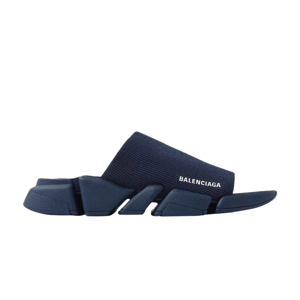 Balenciaga Speed 2.0 Slide Sandal Navy