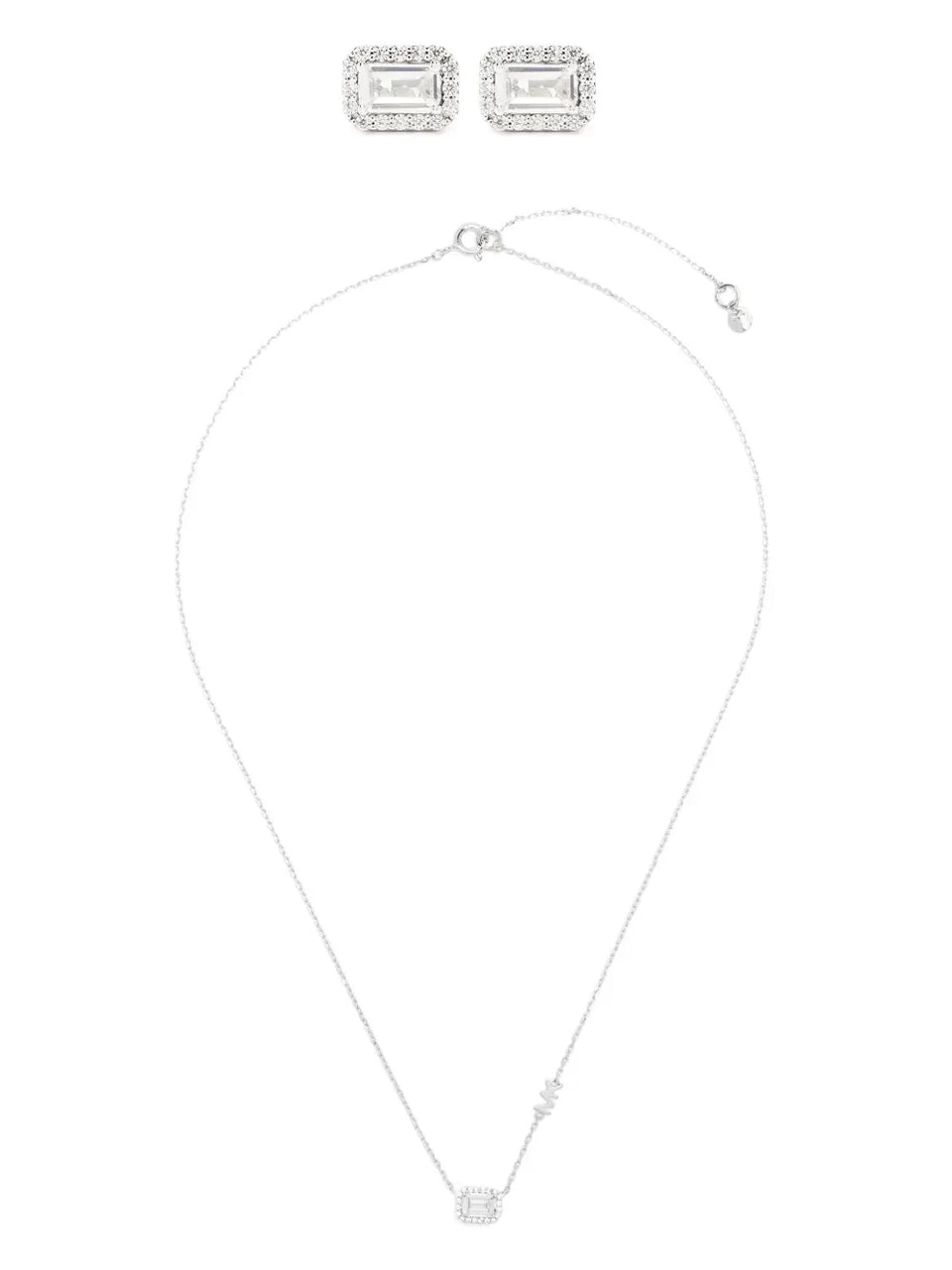 pendant and stud fastening earrings box set