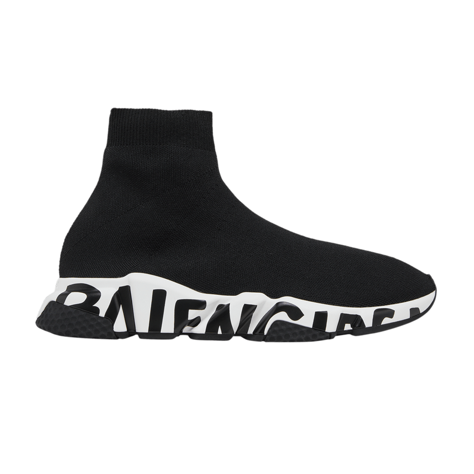 Balenciaga Speed Sneaker Midsole Graffiti - Black White