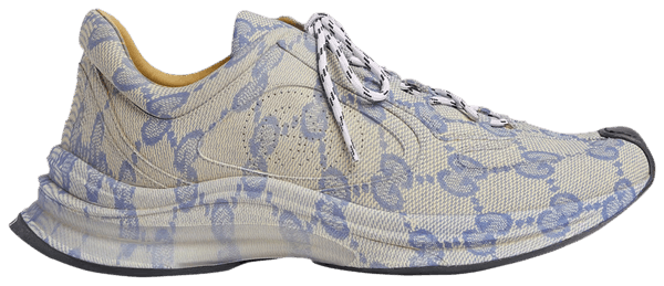 Gucci Run Sneaker Beige Blue Monogram