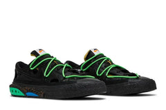 Off White x Blazer Low Black And Electro Green