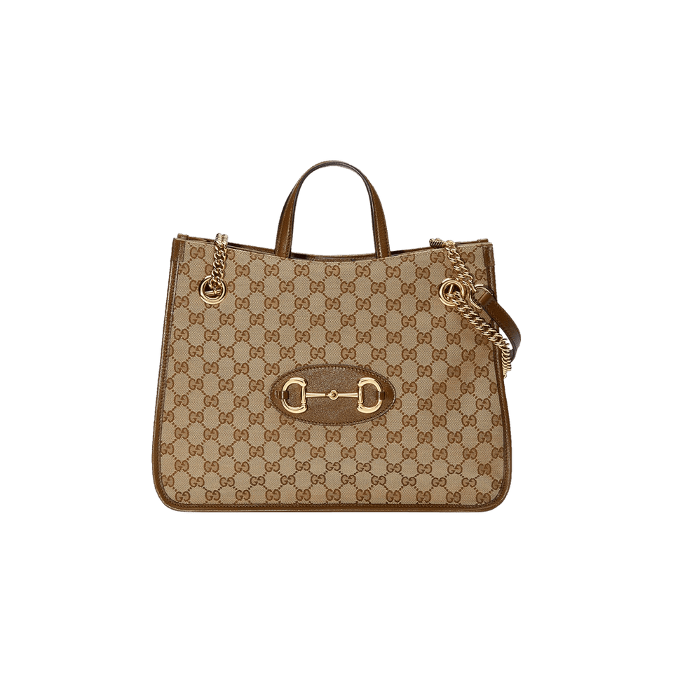 Gucci Horsebit 1955 Medium Tote Bag Beige