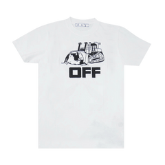 Off-White World Caterpillar Shorts-Sleeve Slim T-Shirt White/Black