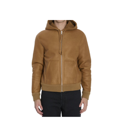 Loewe Hooded Leather Jacket