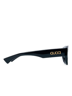 logo-hardware rectangle-frame sunglasses