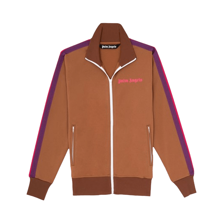 Palm Angels College Track Jacket Brown/Magenta