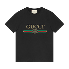 Gucci Washed Jersey Oversize T-Shirt Black