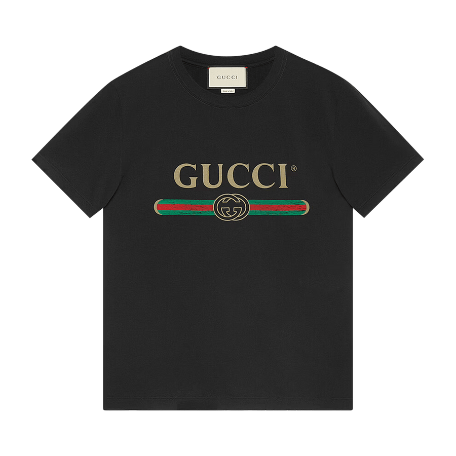 Gucci Washed Jersey Oversize T-Shirt Black
