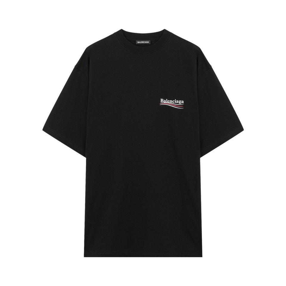 Balenciaga Logo Print T-Shirt Black