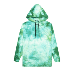 Palm Angels Tie Dye Logo Over Hoodie Forrest Green/Yellow