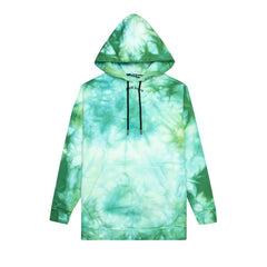 Palm Angels Tie Dye Logo Over Hoodie Forrest Green/Yellow