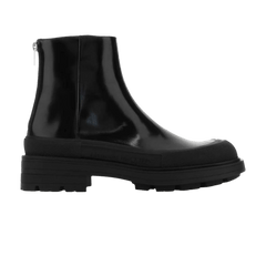 Alexander McQueen Tread Slick ZIpped Ankle Boot Black