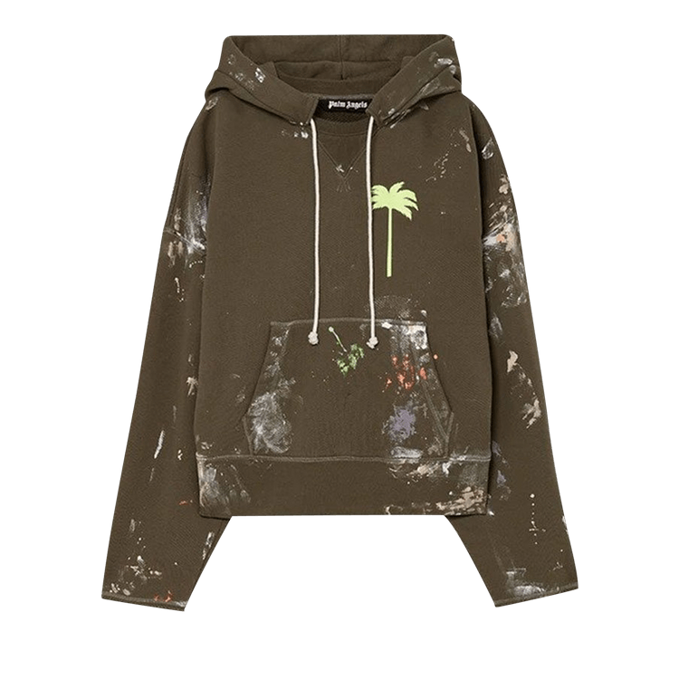 Palm Angels Palm x Palm Painted Raw Cut Hoodie Yellow