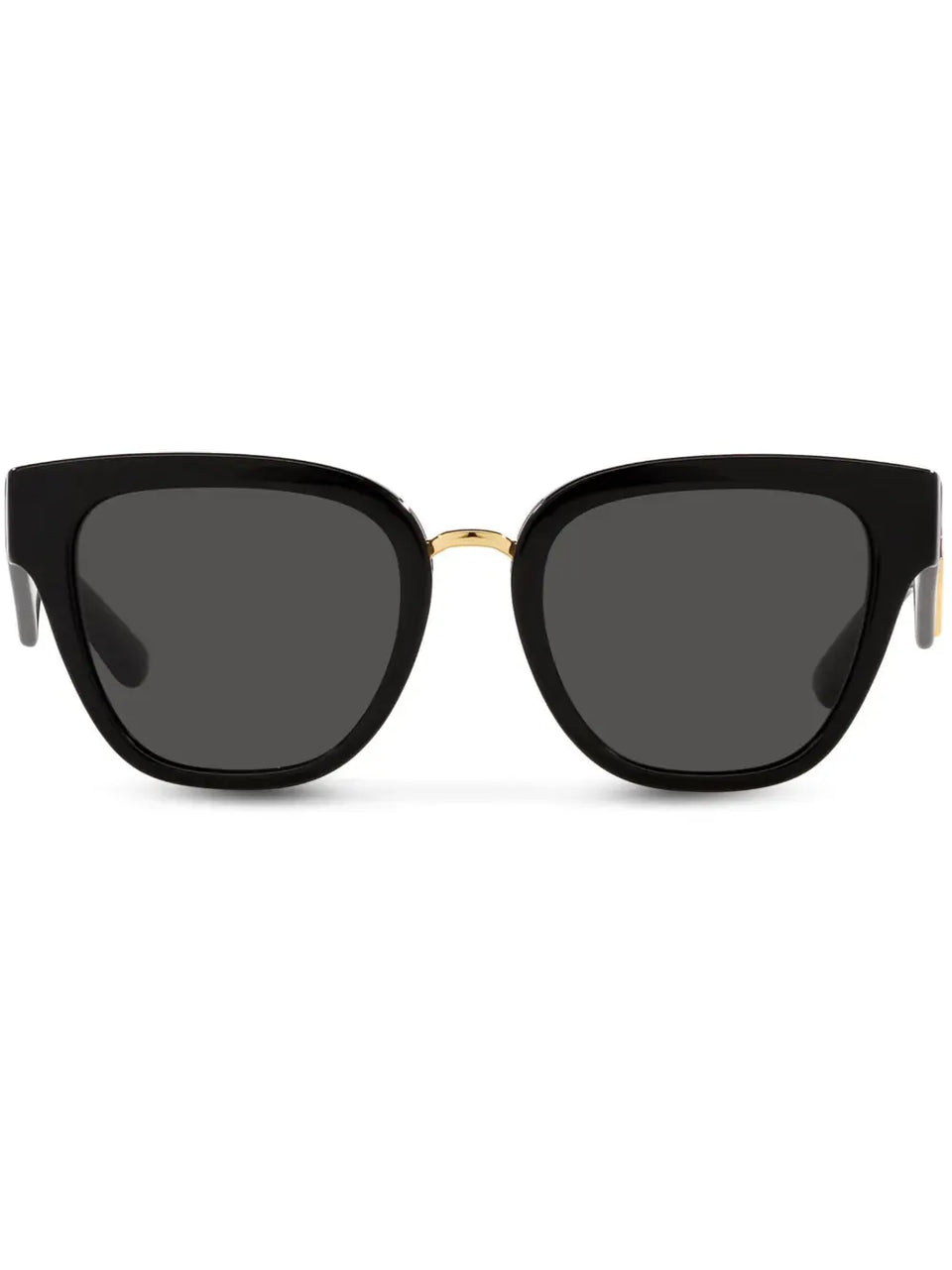 round-frame logo-plaque sunglasses