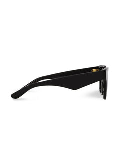 round-frame logo-plaque sunglasses
