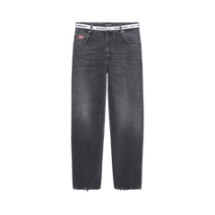 Balenciaga Logo Waistband Pants Black/White
