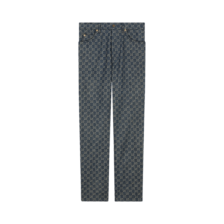 Gucci Eco Washed GG Denim Pant Dark Blue/Ivory