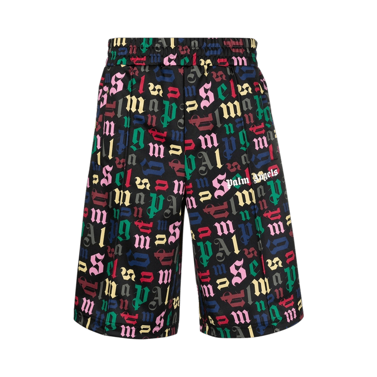 Palm Angels Monogram Track Shorts Black/Multicolor