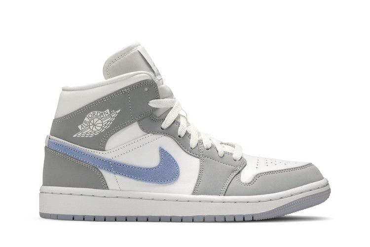 Wmns Air Jordan 1 Mid Wolf Grey Aluminum