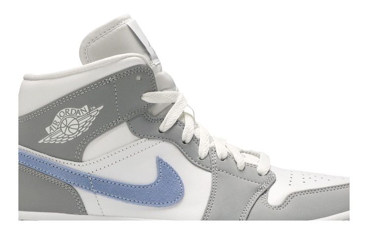 Wmns Air Jordan 1 Mid Wolf Grey Aluminum