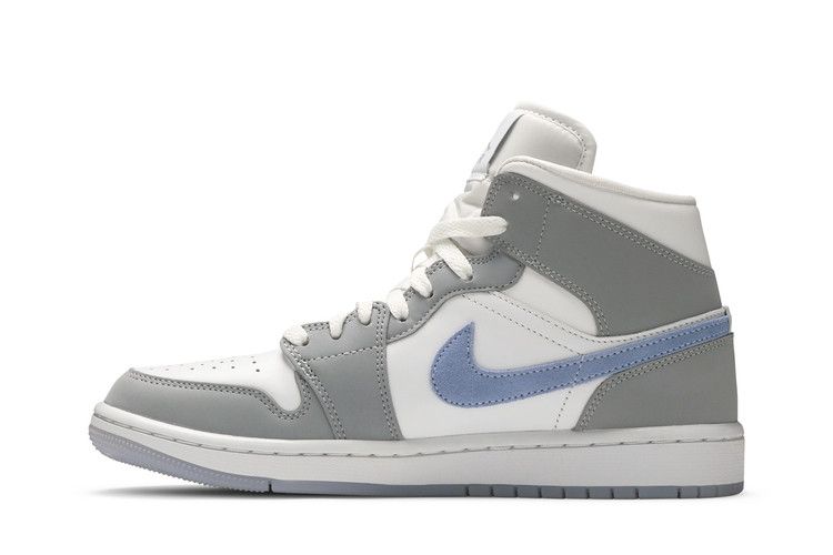 Wmns Air Jordan 1 Mid Wolf Grey Aluminum
