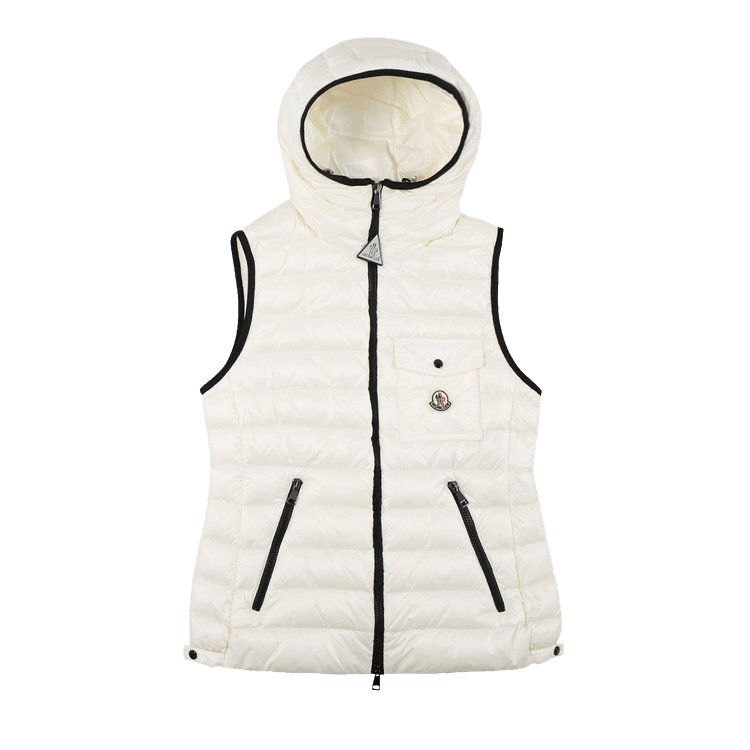 Moncler Glyco Hooded Puffer Gilet White