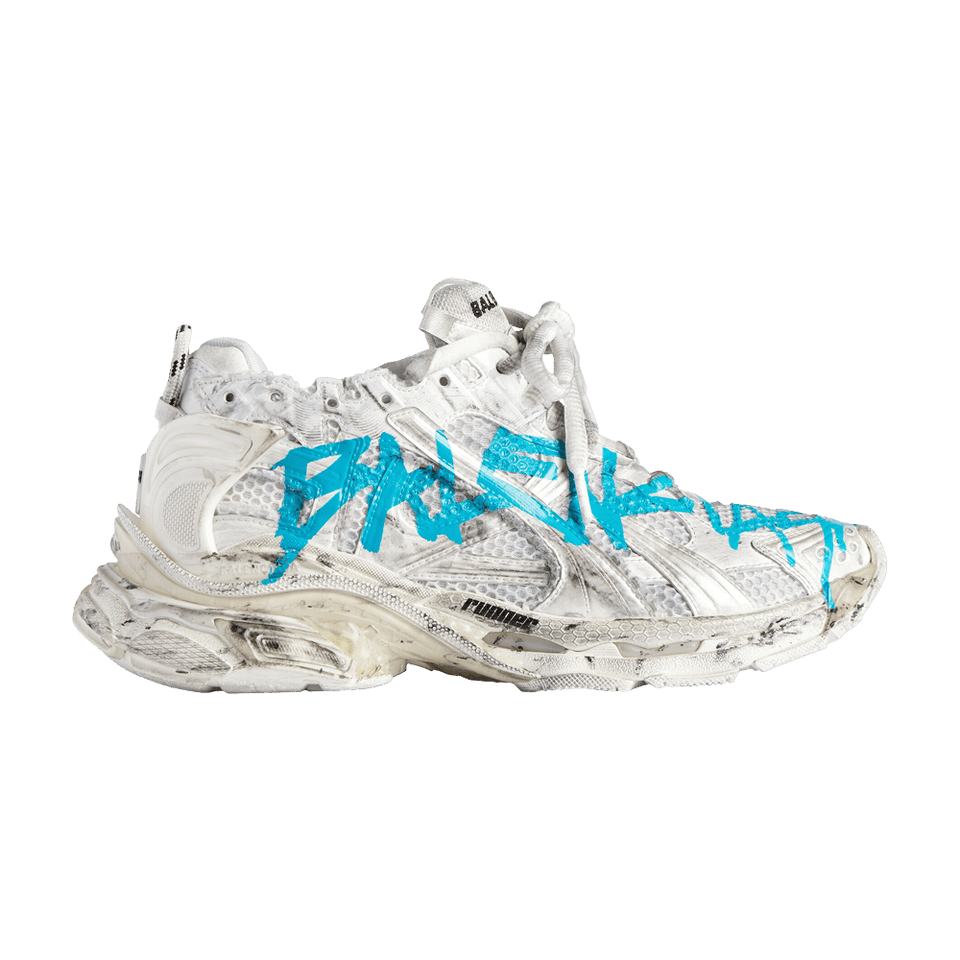 Balenciaga Runner Graffiti White Blue