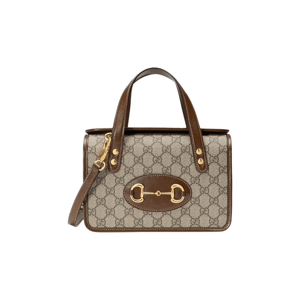 Gucci Horsebit 1955 Mini Top Handle Bag Brown